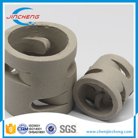 Ceramic Tower Packing Pall Ring For Drying Column / Absorbing Column Filling